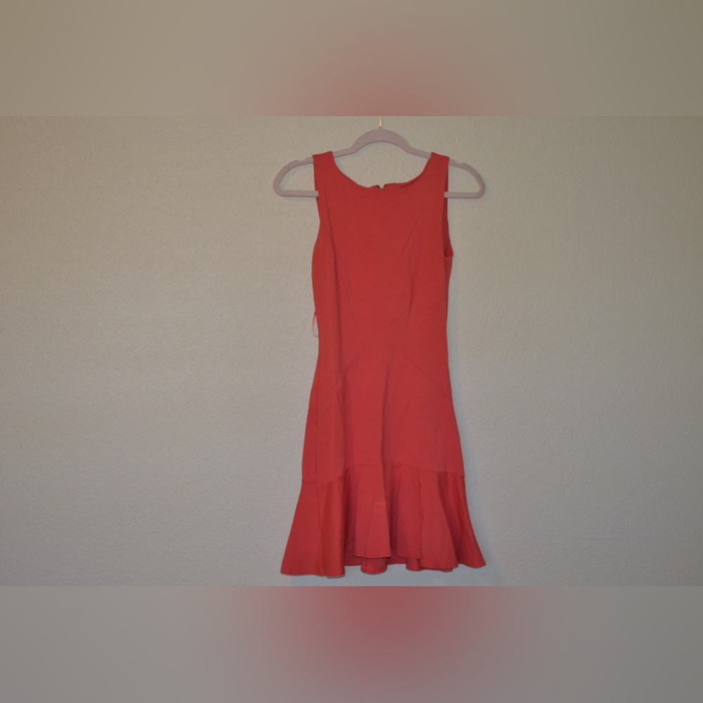 Closet coral pink fitted mini dress